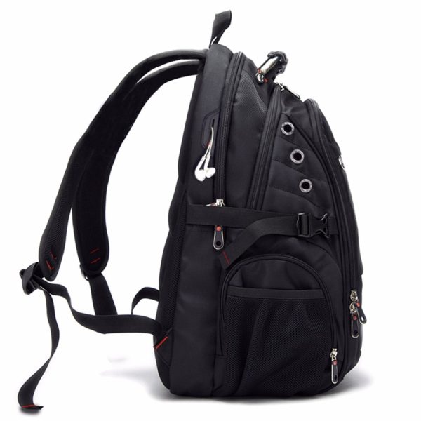 Men's Diagonal Zippper USB Backpack - Image 5