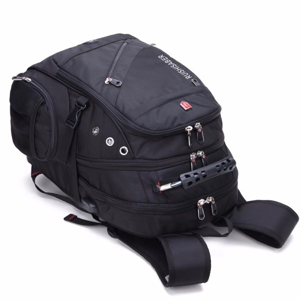 Men's Diagonal Zippper USB Backpack - Image 8