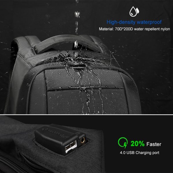 Water Repellent USB Backpack - Image 5