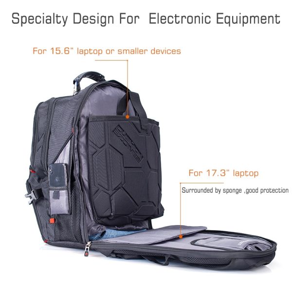 Men's Swiss Multifunctional Waterproof Laptop Backpack - Image 4