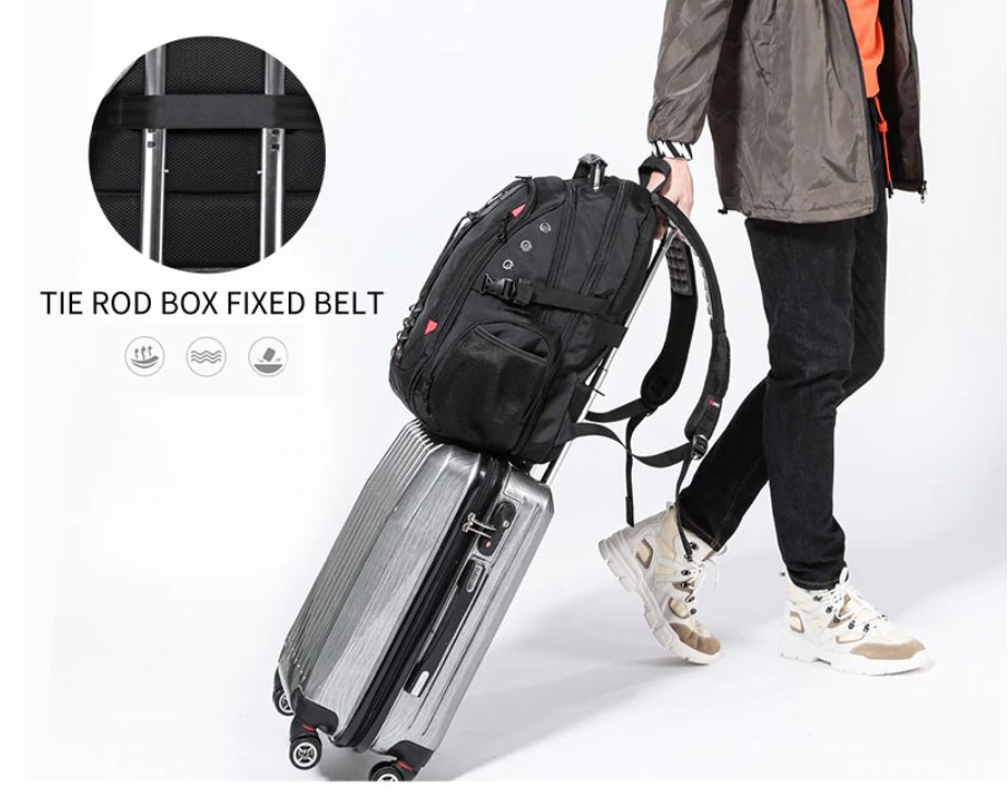 Men's 45L USB Backpack with Raincover