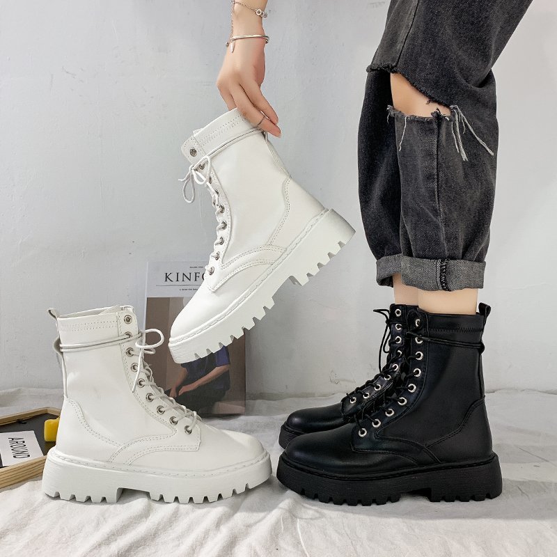 Women's Fashion Leather High Ankle Boots