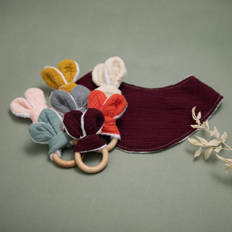 Baby Teether and Triangle Scarf Set