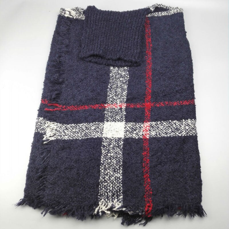 Women's Plaid Wool Maternity Poncho
