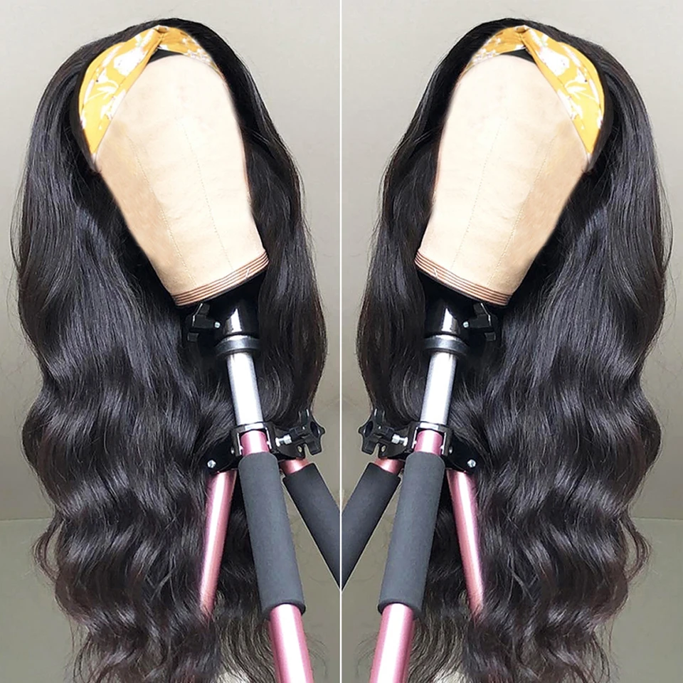 100% Human Hair Headband Wig