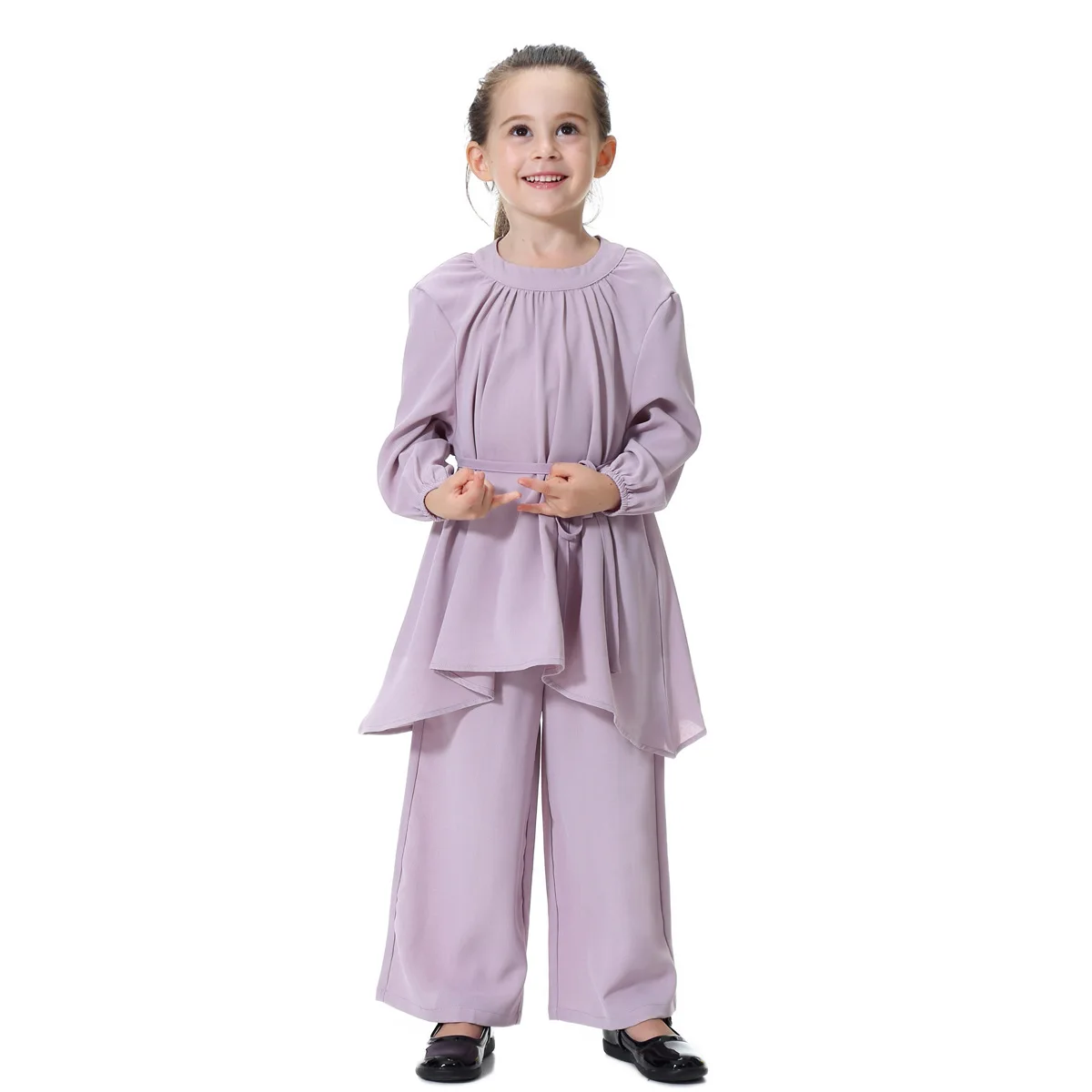 Girl's Muslim Solid Clothing Set