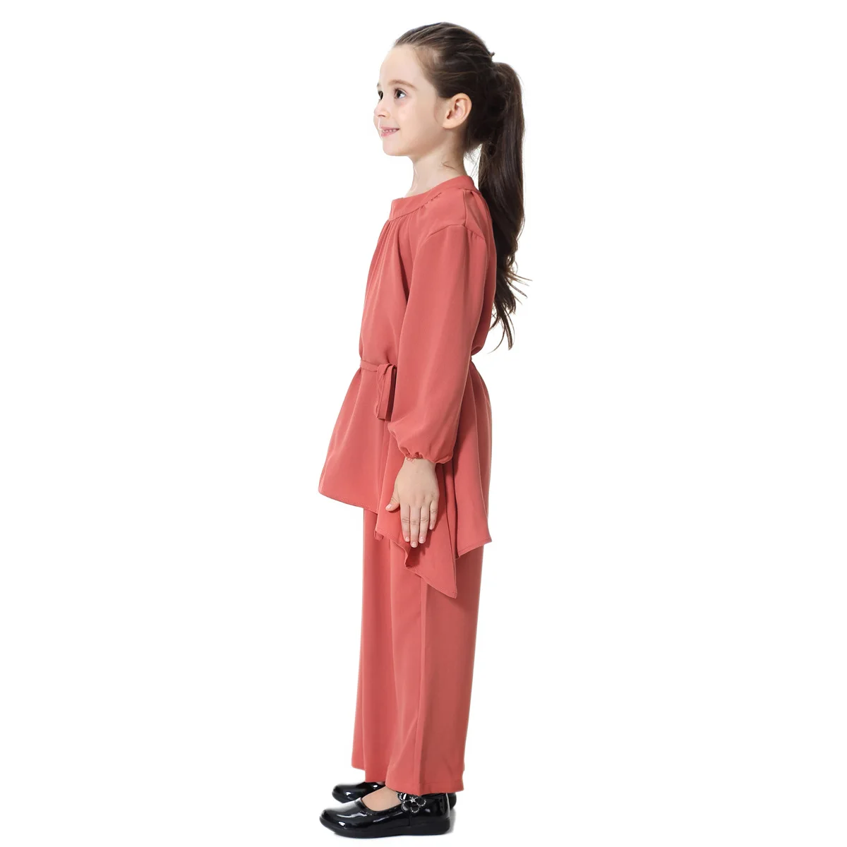 Girl's Muslim Solid Clothing Set