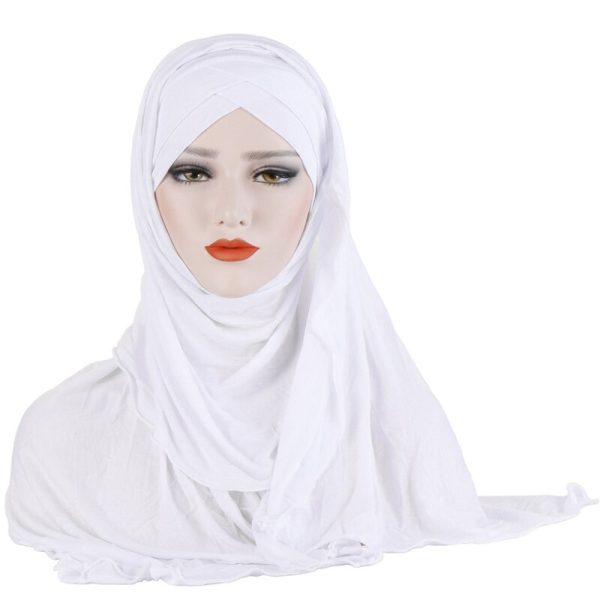 Women's Cotton Hijab and Cap Set - Image 7