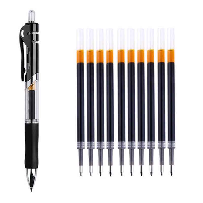 Retractable Black Red Blue Gel Ink Pens Set