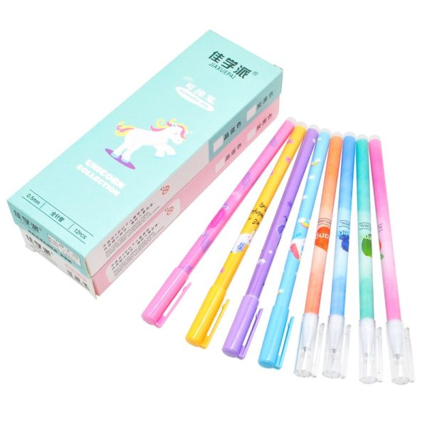 Unicorn Erasable Pen Set 12 Pcs - Image 4