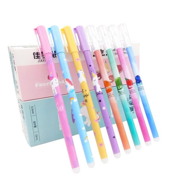 Unicorn Erasable Pen Set 12 Pcs - Image 3