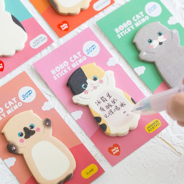 Kawaii Cat Memo Pads 8 Packs Set - Image 5
