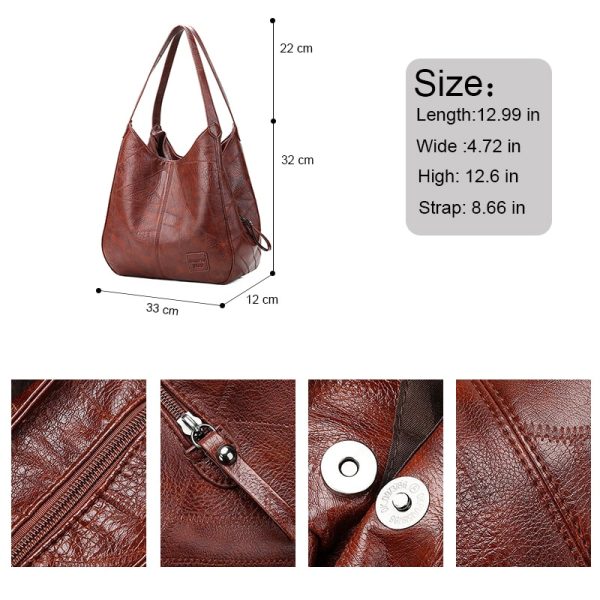 Vintage Women's Handbag with Multi-Pockets - Image 5