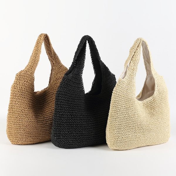 Women's Straw Shoulder Bag - Image 4