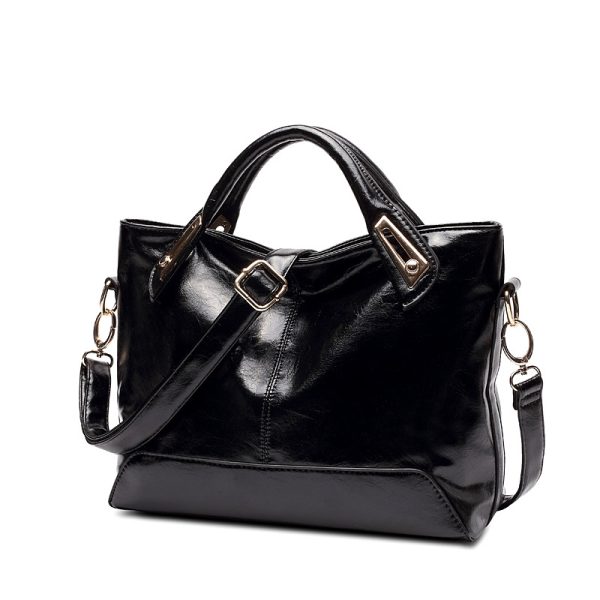 Women's Soft Oil Leather Shoulder Bag - Image 5