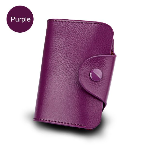 Business Colorful Genuine Leather Women's Card Holder - Image 7