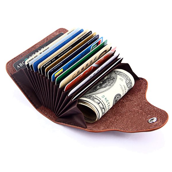 Business Colorful Genuine Leather Women's Card Holder