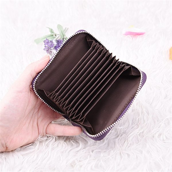 Fashion Split Leather Mini Card Holder - Image 6