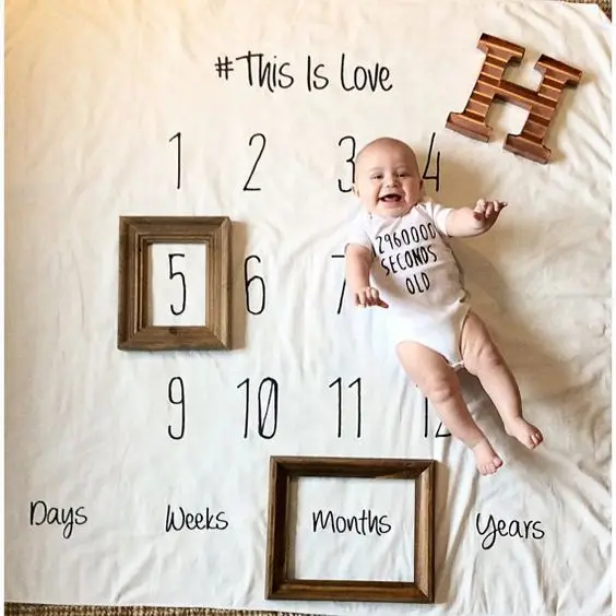 Baby Milestone Photography Blanket