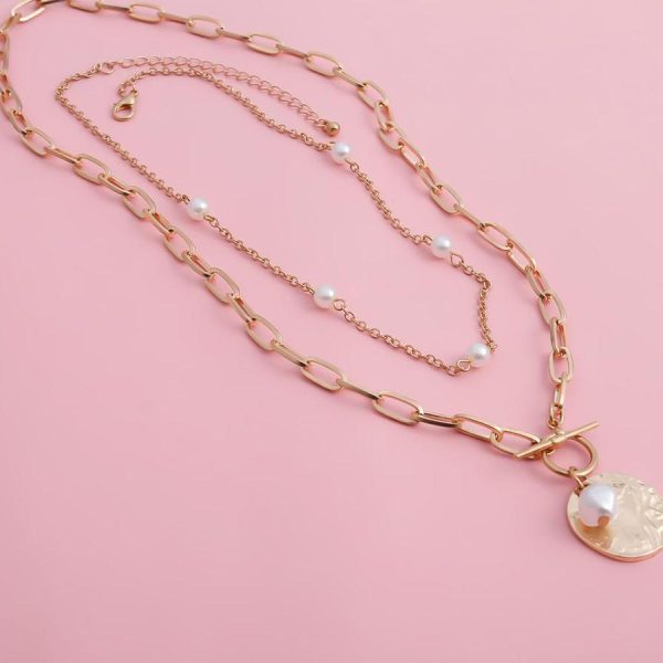 Women's Baroque Pearl Coin Pendant - Image 5