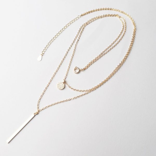 925 Sterling Silver Double Layer Necklace - Image 5