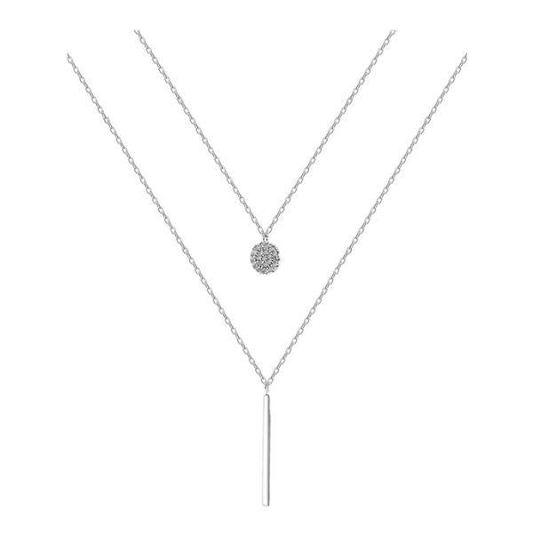 925 Sterling Silver Double Layer Necklace - Image 7