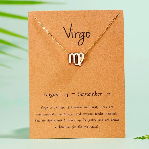 Women's Elegant Zodiac Sign Pendant Necklace - Image 14