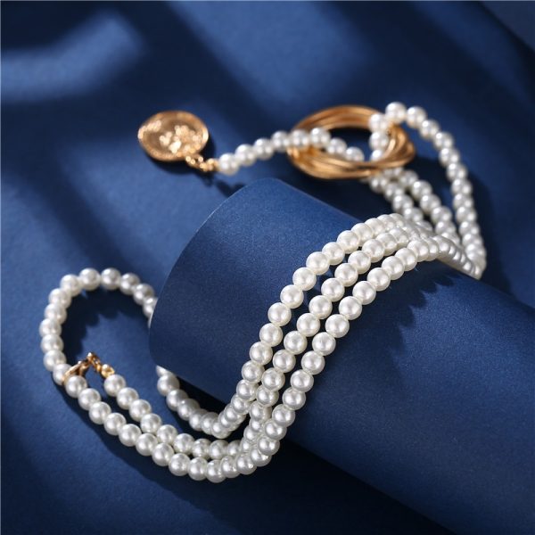 Vintage Multi-Layer Pearl Necklace for Women - Image 5