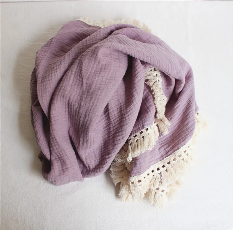 Baby Tassel Swaddle Blanket