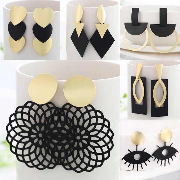 Women's Geometric Pattern Drop Earrings