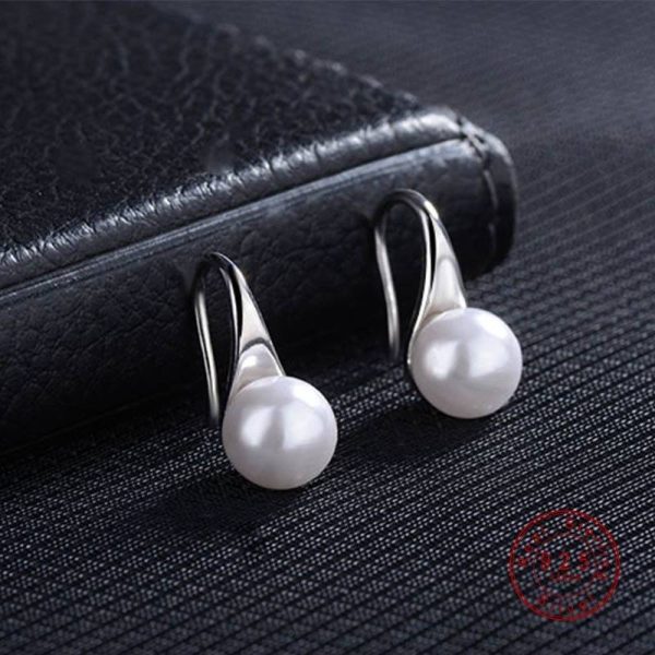 Women's 925 Sterling Silver Water Drop Pearl Earrings - Image 3