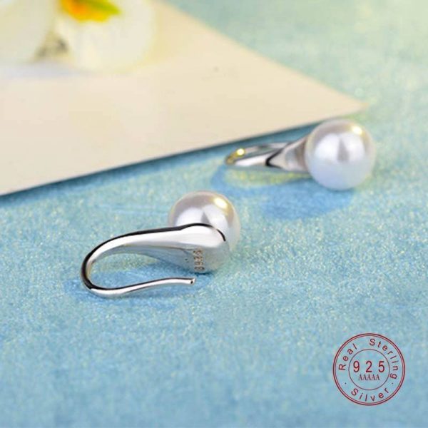 Women's 925 Sterling Silver Water Drop Pearl Earrings - Image 8