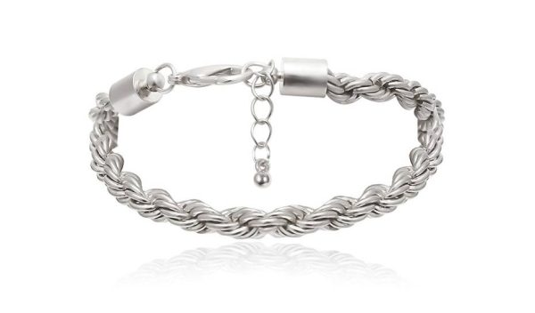 Curb Cuban Chain Bracelets Set for Women, 4 Pcs - Image 4