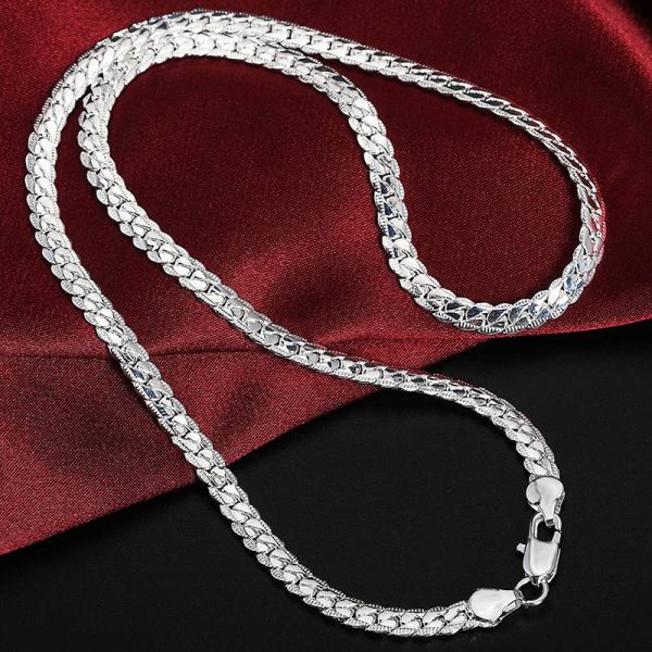 Women's 925 Sterling Silver Chain Necklace and Bracelet Set - Image 5