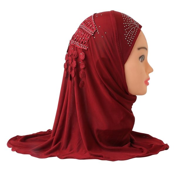 Girl's Crystal Lace Hijab - Image 6