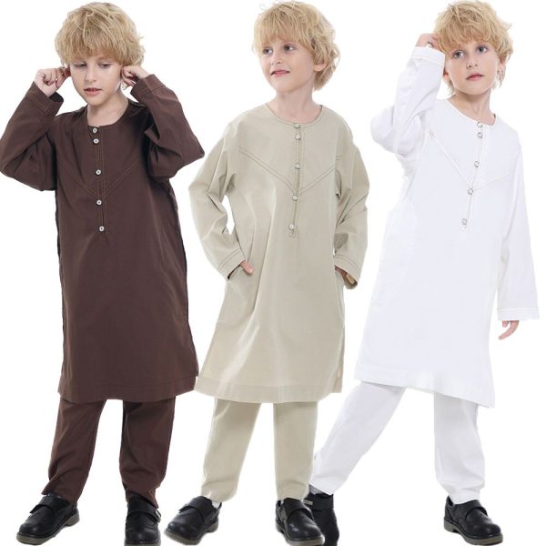 Boy's Casual Muslim Thobe - Image 3