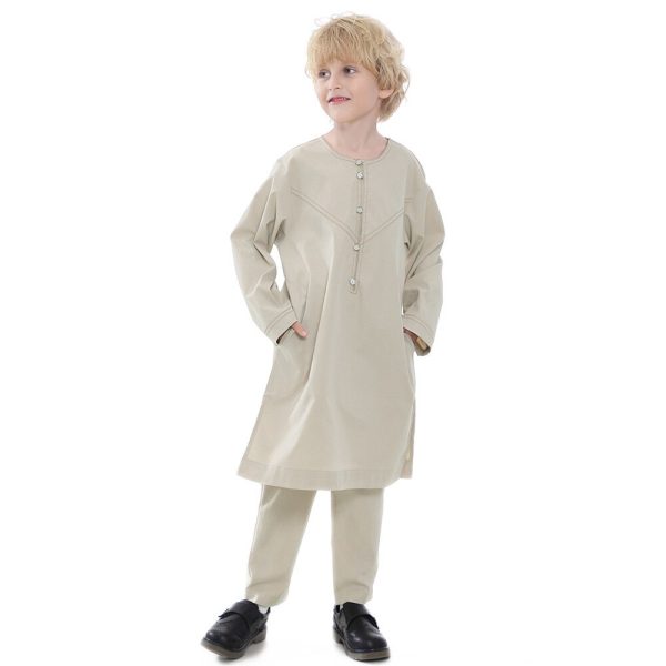 Boy's Casual Muslim Thobe - Image 7