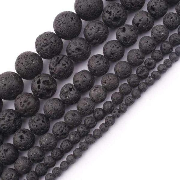 Natural Lava Rock Loose Beads - Image 6