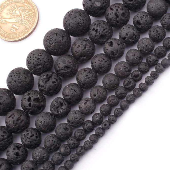 Natural Lava Rock Loose Beads