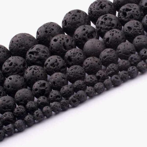 Natural Lava Rock Loose Beads - Image 5