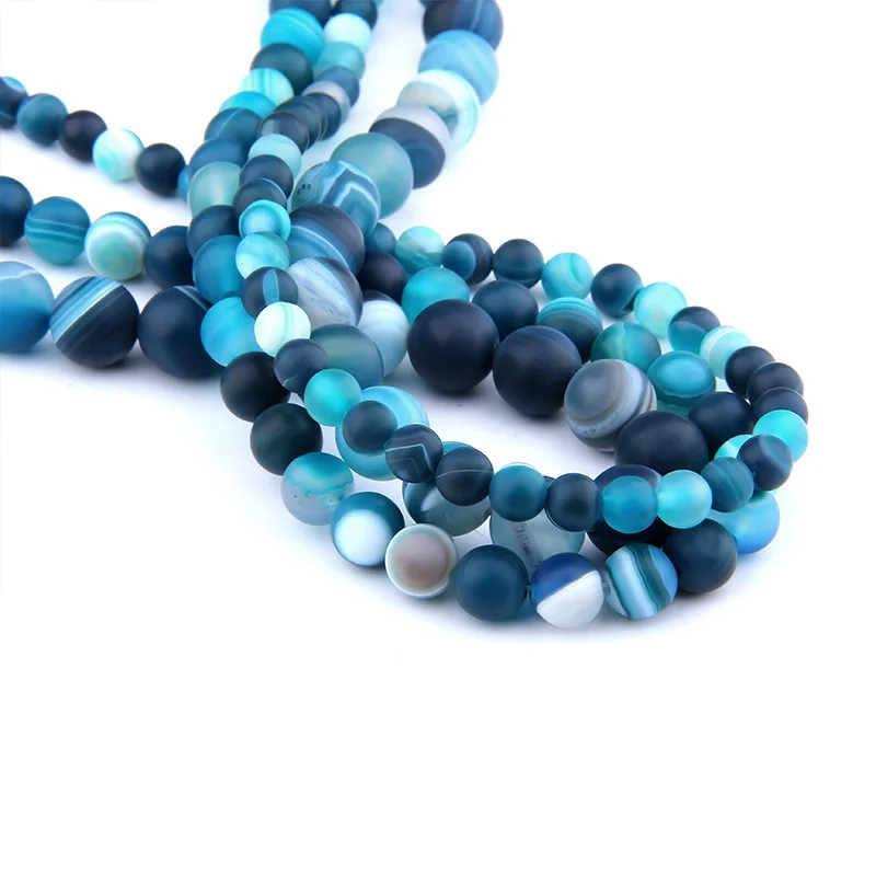 Matte Natural Polished Stone Beads