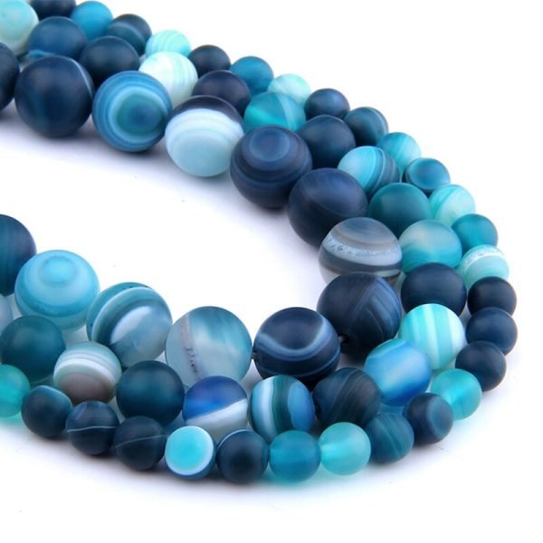 Matte Natural Polished Stone Beads