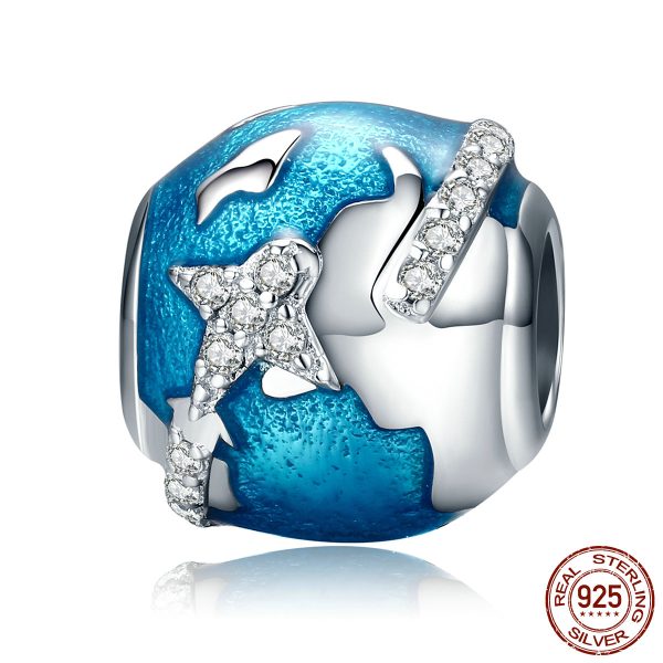 Sterling Silver Travelling Around The World, Blue Ocean Beads - Image 4