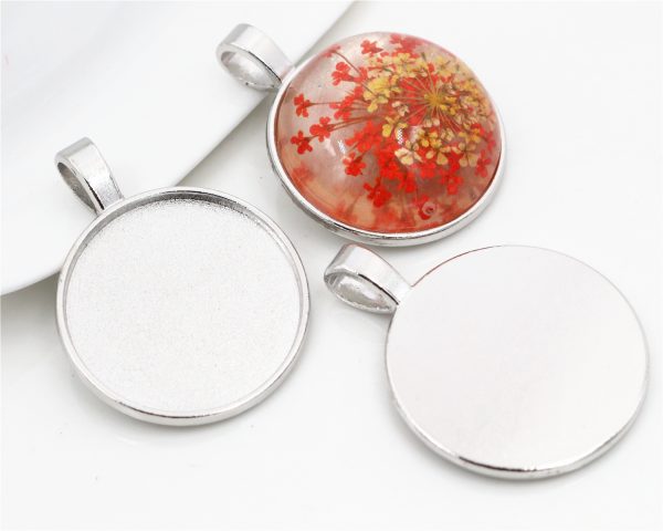 Set of 10 Round Cabochon Necklace Pendant - Image 7