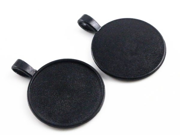 Set of 10 Round Cabochon Necklace Pendant - Image 5