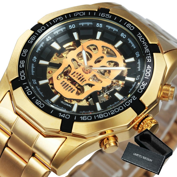 BOX SKULL GOLD BLK