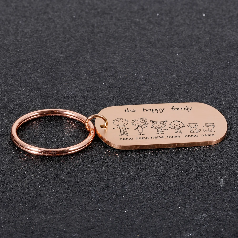 Cute Family Customized Keychain