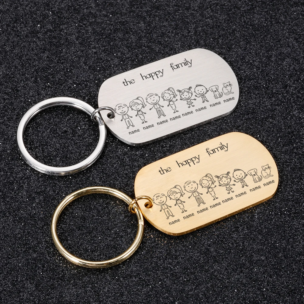 Cute Family Customized Keychain