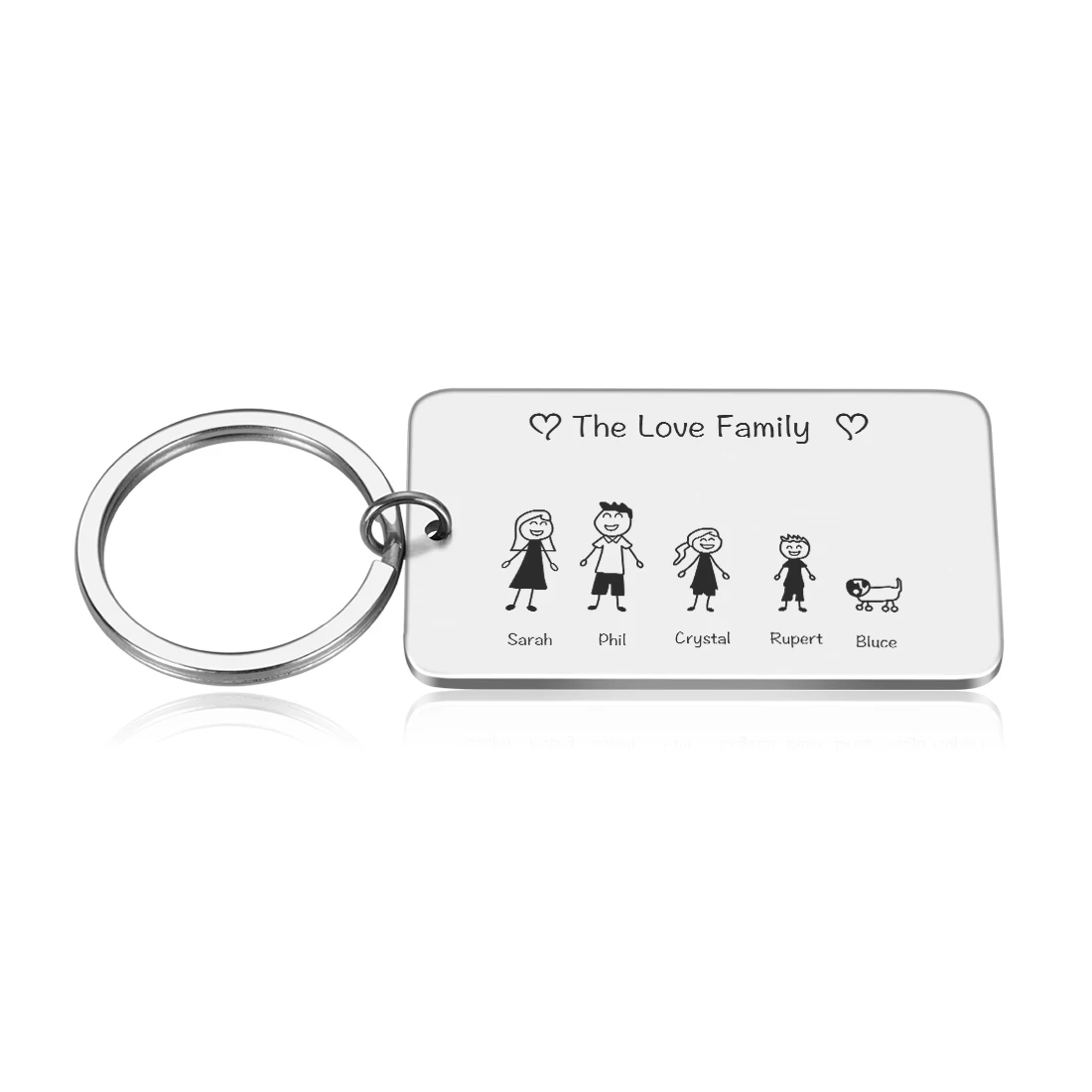 Cute Family Customized Keychain