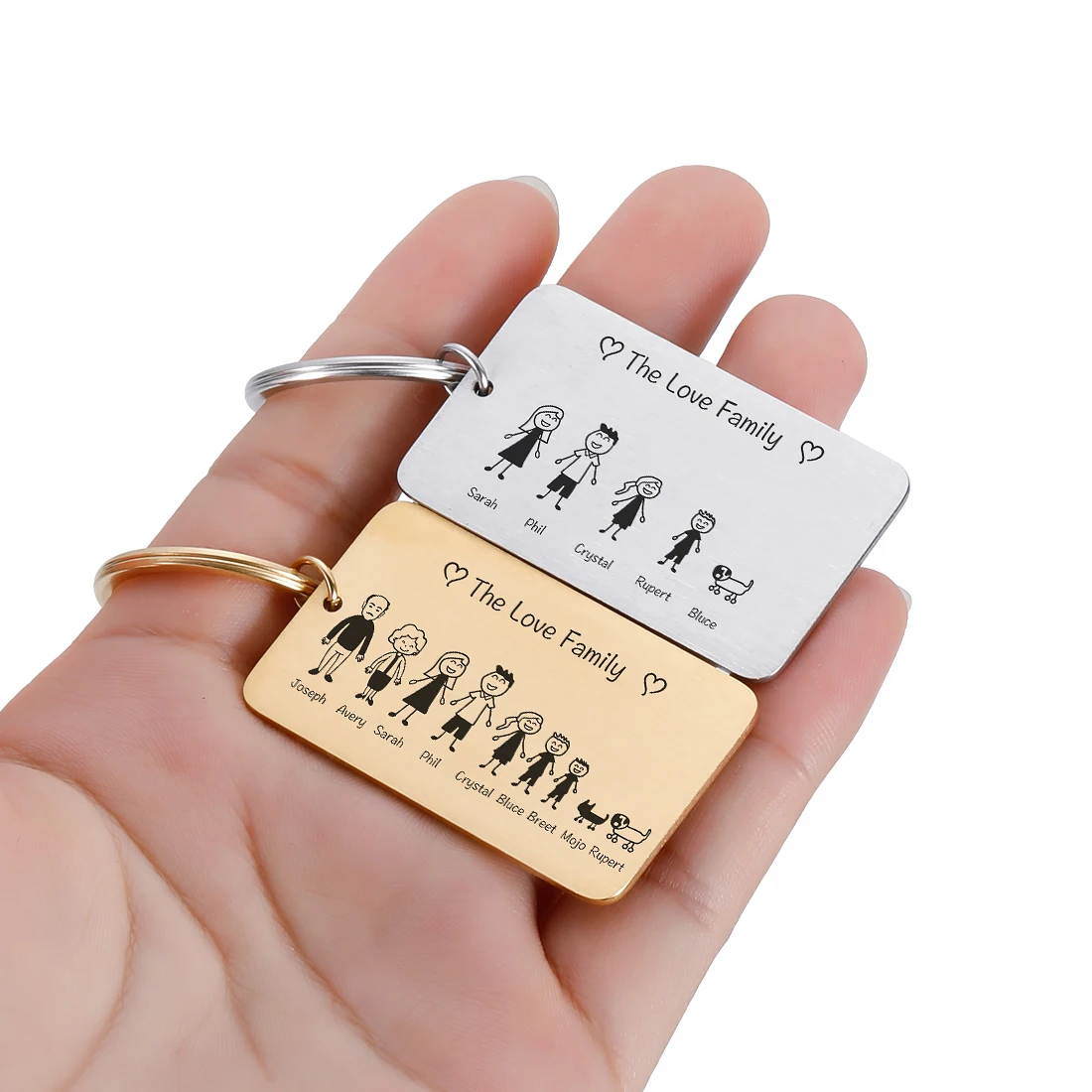 Cute Family Customized Keychain